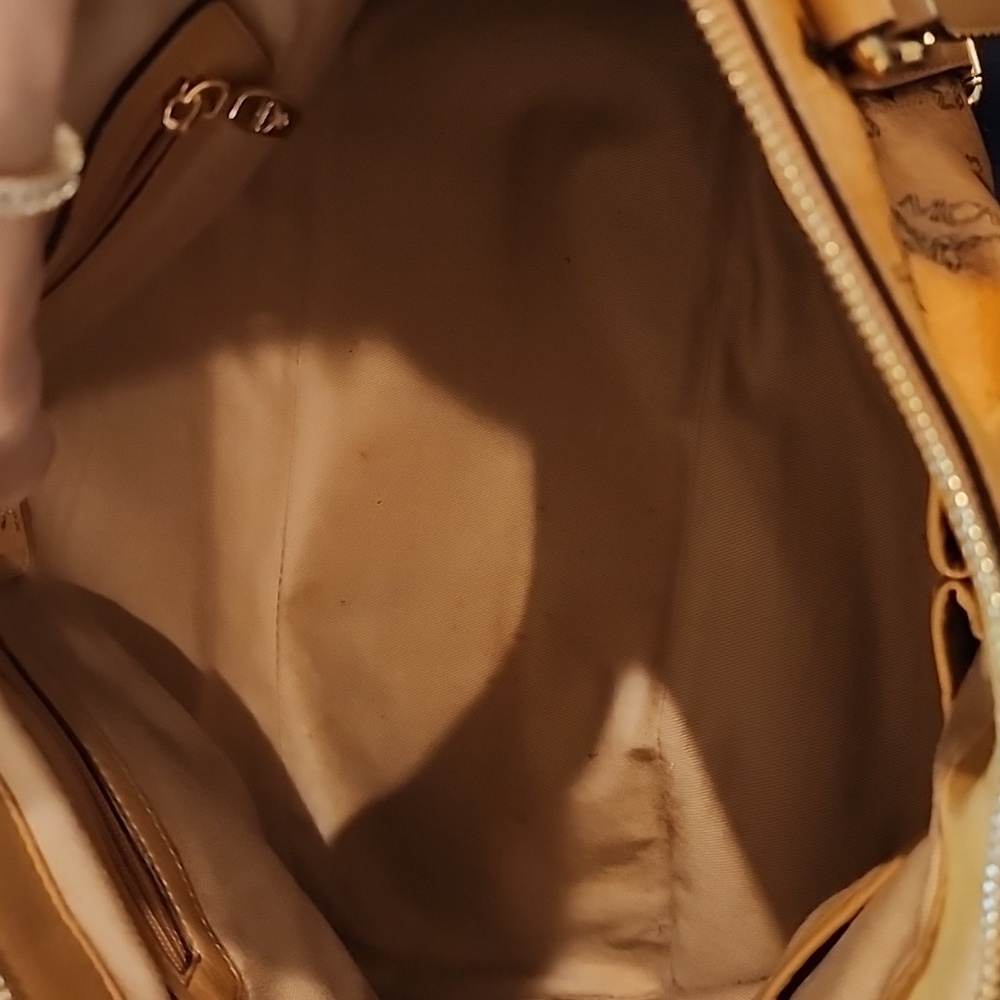 MCM Tan Leather Tote Bag - Picture 7 of 14